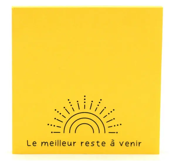 Self-Adhesive Memo Pad – French Motivational Quote ('Le Meilleur Reste...') 1