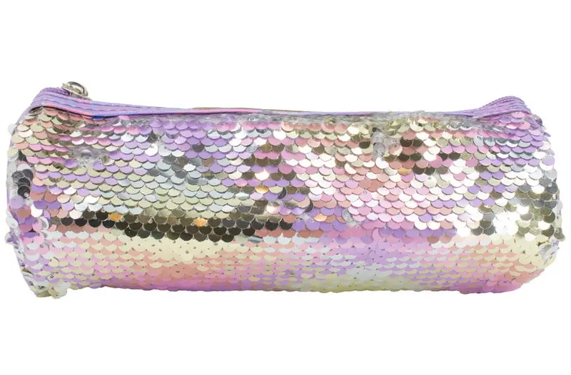 Sequined Pencil Case – Decorative Fabric Organizer 1