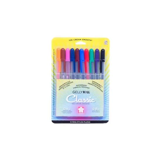 Set Of 10 Sakura Gelly Roll Gel Pens (Assorted Colors) 1
