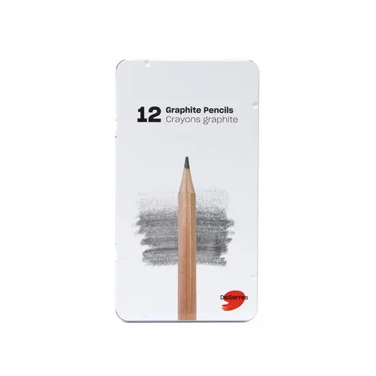 Set Of 12 Graphite Drawing Pencils – Assorted Hardness Levels 1