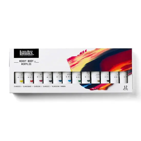 Set Of 12 Hb Acrylic Classic Paint Tubes – 59 Ml Each, Professional Grade 1