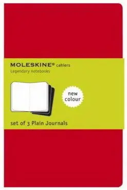 Set Of 3 Plain Journals – Cranberry Red, 13×21 Cm 1