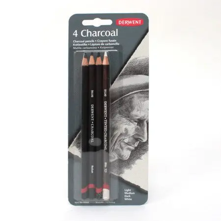 Set Of 4 Professional Charcoal Pencils 1