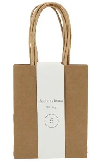 Set Of 5 Small Brown Kraft Paper Bags 1