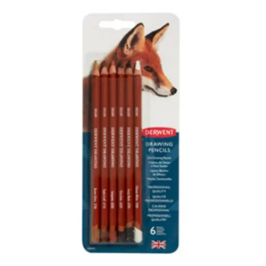 Set Of 6 Artist-Grade Drawing Pencils 1