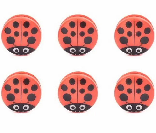 Set Of 6 Ladybug-Shaped Reusable Bag Clips 1
