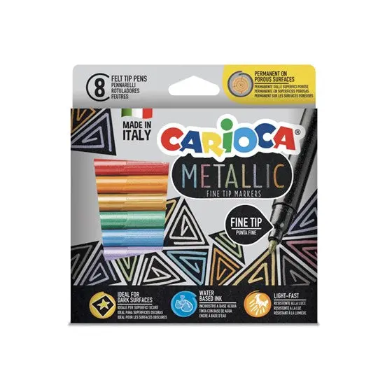 Set Of 8 Metallic Fine-Tip Art Markers – Vibrant Metallic Ink, Precise Lines 1