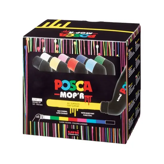 Set Of 8 Posca Pc-5M Classic Marker Pens – Mop Tip 1