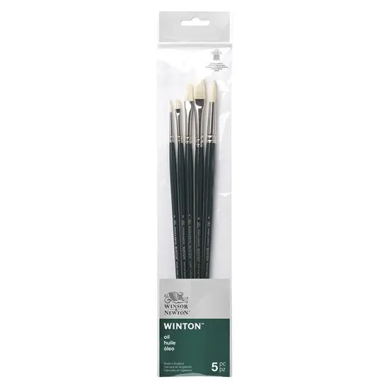 Set Of Five Winton Hog Hair Paintbrushes – Assorted Sizes 1