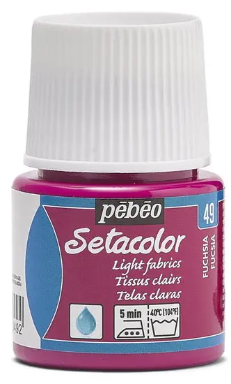 Setacolor Light Fabric Paint – Fuchsia (45Ml, Washable Textile Ink) 1