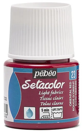 Setacolor Light-Formula Textile Paint – Oriental Red, 45Ml 1