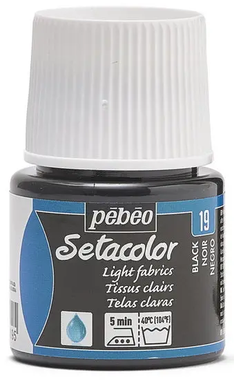 Setacolor Light Tone Textile Paint – Black Lake, 45 Ml 1