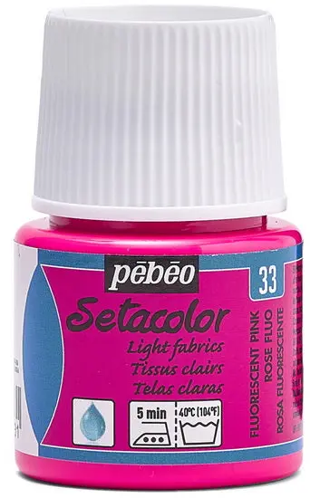 Setacolor Light-Tone Textile Paint – Fluorescent Pink, 45Ml 1
