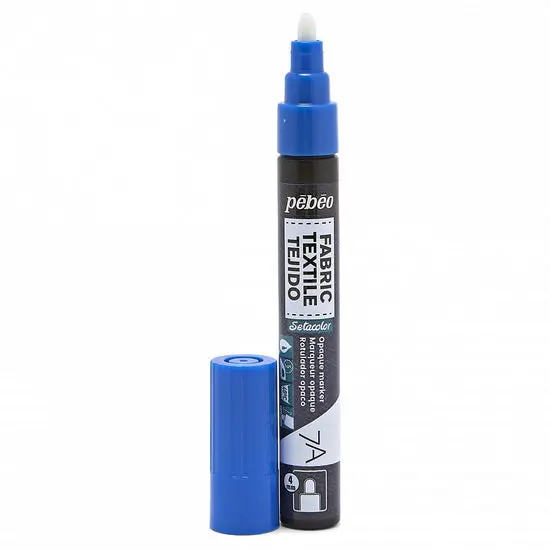 Setacolor Opaque 4Mm Blue Textile Marker For Fabric Art 1