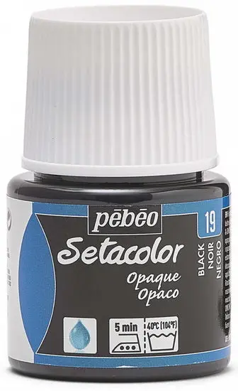 Setacolor Opaque Fabric Paint – Black Lake (45 Ml) 1