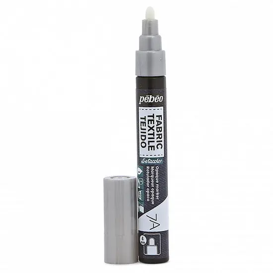 Setacolor Opaque Textile Marker – 4Mm Bullet Tip, Silver 1