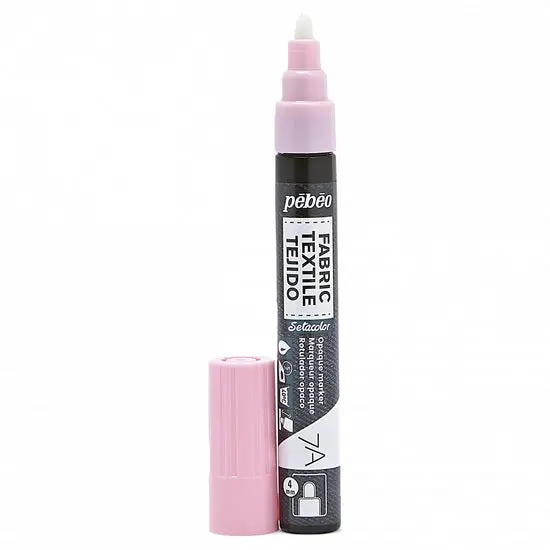 Setacolor Opaque Textile Marker – Pastel Pink, 4 Mm Tip For Fabric Art 1