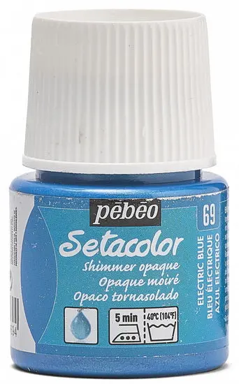 Setacolor Textile Paint – Electric Blue Shimmer, 45Ml Opaque Formula 1