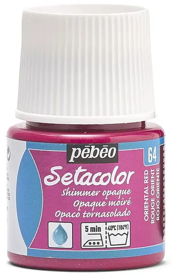 Setacolor Textile Paint – Opaque Shimmer Finish, Oriental Red, 45Ml 1