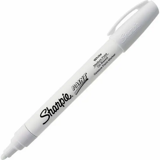 Sharpie Oil-Based Paint Marker – Medium Tip, Opaque White 1