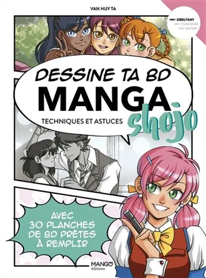 Shojo Manga Drawing Guide: 30 Fill-In Comic Panels + Techniques 1