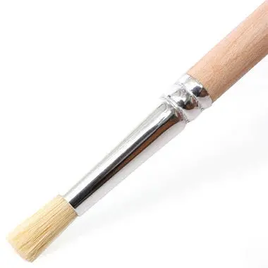 Short-Handle Hog Bristle Stencil Brush – Size #2 1