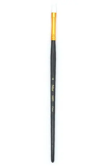 Short-Handle Oval Paintbrush – Size #4 Synthetic Bristle 1