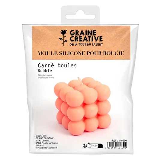 Silicone Candle Mold – Bubble Texture, Flexible, Heat-Resistant Casting Form 1