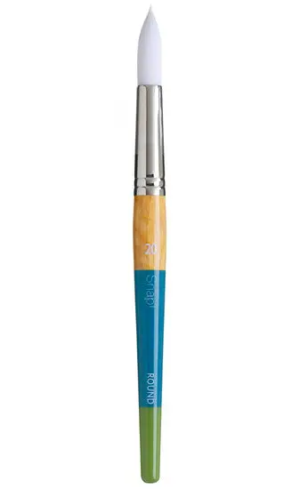 Snap! Synthetic Round Detail Brush – Size #2/0, Short Handle 1