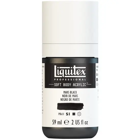 Soft-Bodied Acrylic Paint - 2 Oz Mars Black (Series 1) 1