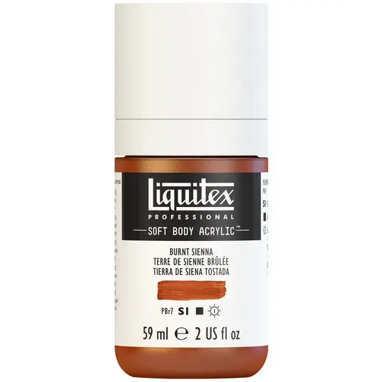 Soft-Body Acrylic Paint – Burnt Sienna, 2Oz (Series 1) 1