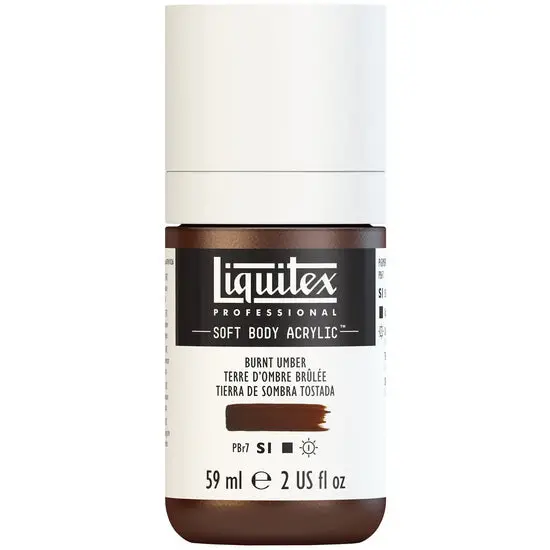 Soft Body Acrylic Paint – Burnt Umber (2Oz, Series 1) 1