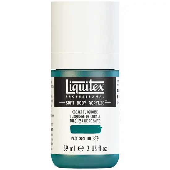 Soft-Body Acrylic Paint – Cobalt Turquoise, 2 Oz (59 Ml), Series 4 1