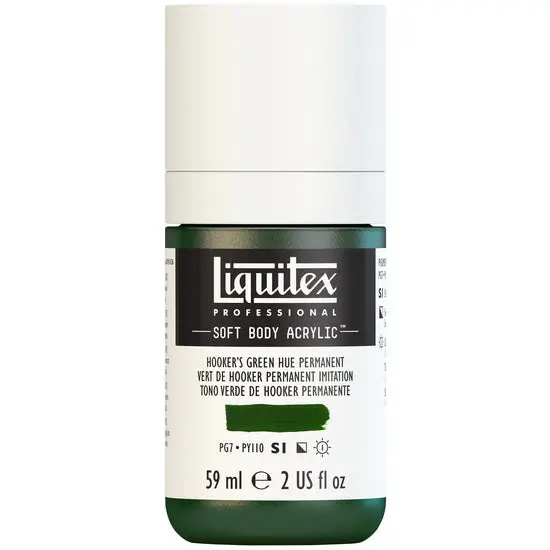 Soft Body Acrylic Paint – Hooker’S Green Hue (Permanent), 2Oz S1 1