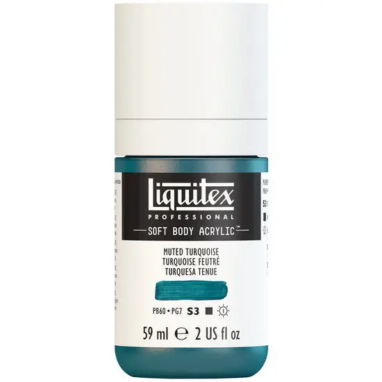 Soft-Body Acrylic Paint – Muted Turquoise, 2 Oz (S3) 1