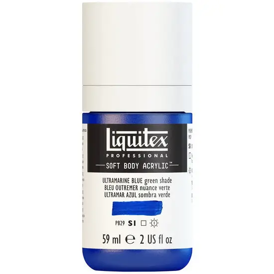 Soft-Body Acrylic Paint – Ultramarine Blue-Green Shade, 2Oz 1