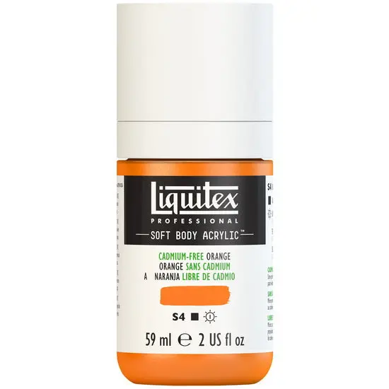Soft-Body Cadmium-Free Orange Acrylic – 2Oz Tube, Series S4 1