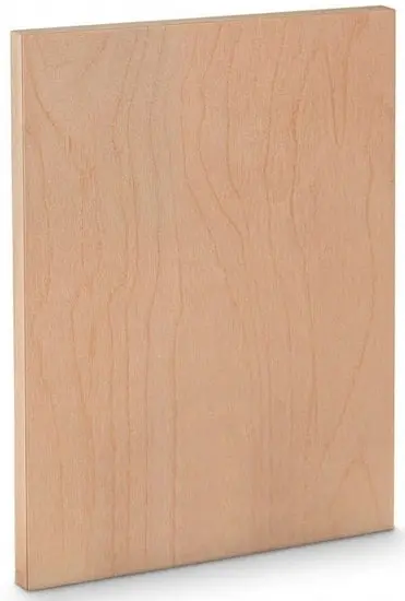 Solid Wood Panel – 1-Inch Deep, 6" × 12" Birch Surface For Painting 1