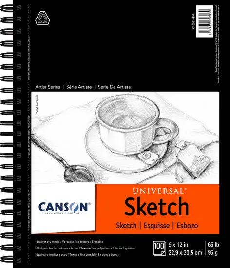Spiral-Bound Sketchbook – 9×12 Inch, 65 Lb Paper, 100 Sheets 1
