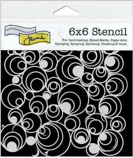 Spiral Pattern Stencil – 6 × 6 In Reusable Plastic 1