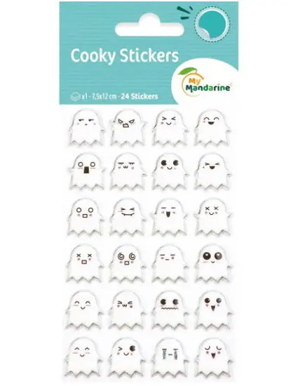 Spooky Ghost-Themed Cookie Cutters & Stickers 1