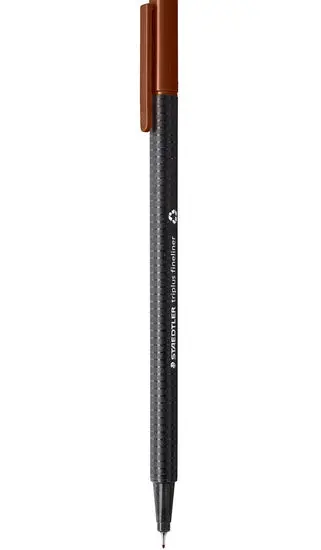 Stabilo Triplus Fineliner Marker In Brown – Fine Tip, Acid-Free Ink 1