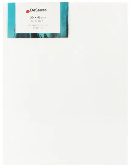 Standard Cotton Canvas Panel – 12×16 Inches, 1.6Cm Deep, 190Gsm 1