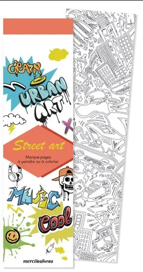 Street Art Themed Coloring Bookmarks – Paint Or Color Your Own 1
