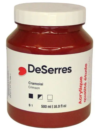 Student-Grade Acrylic Crimson Paint – 500Ml Value Size 1