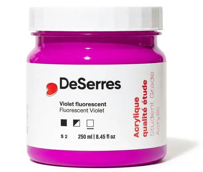 Student-Grade Fluorescent Violet Acrylic – 250 Ml 1
