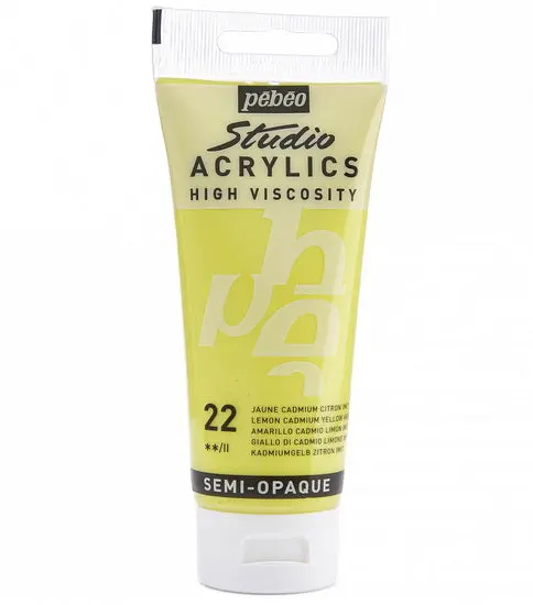 Studio Acrylic Paint – Cadmium Lemon Yellow, 100Ml 1