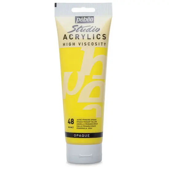 Studio Acrylic Paint In Primary Yellow – 250Ml High-Performance Formula 1