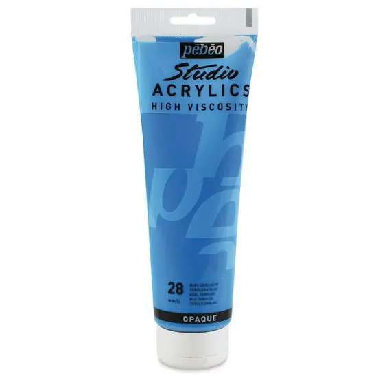 Studio-Grade Acrylic Paint In Cerulean Blue – 250Ml Heavy Body 1