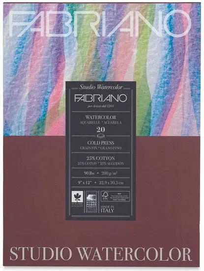 Studio Watercolor Pad – 9×12 Inch, 200 Gsm Cold-Pressed Paper 1
